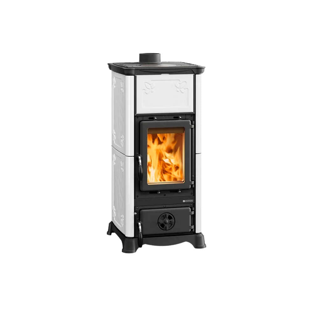 Stufa a Legna Nordica Emiliana Bianca 6,5 kW 186 m3