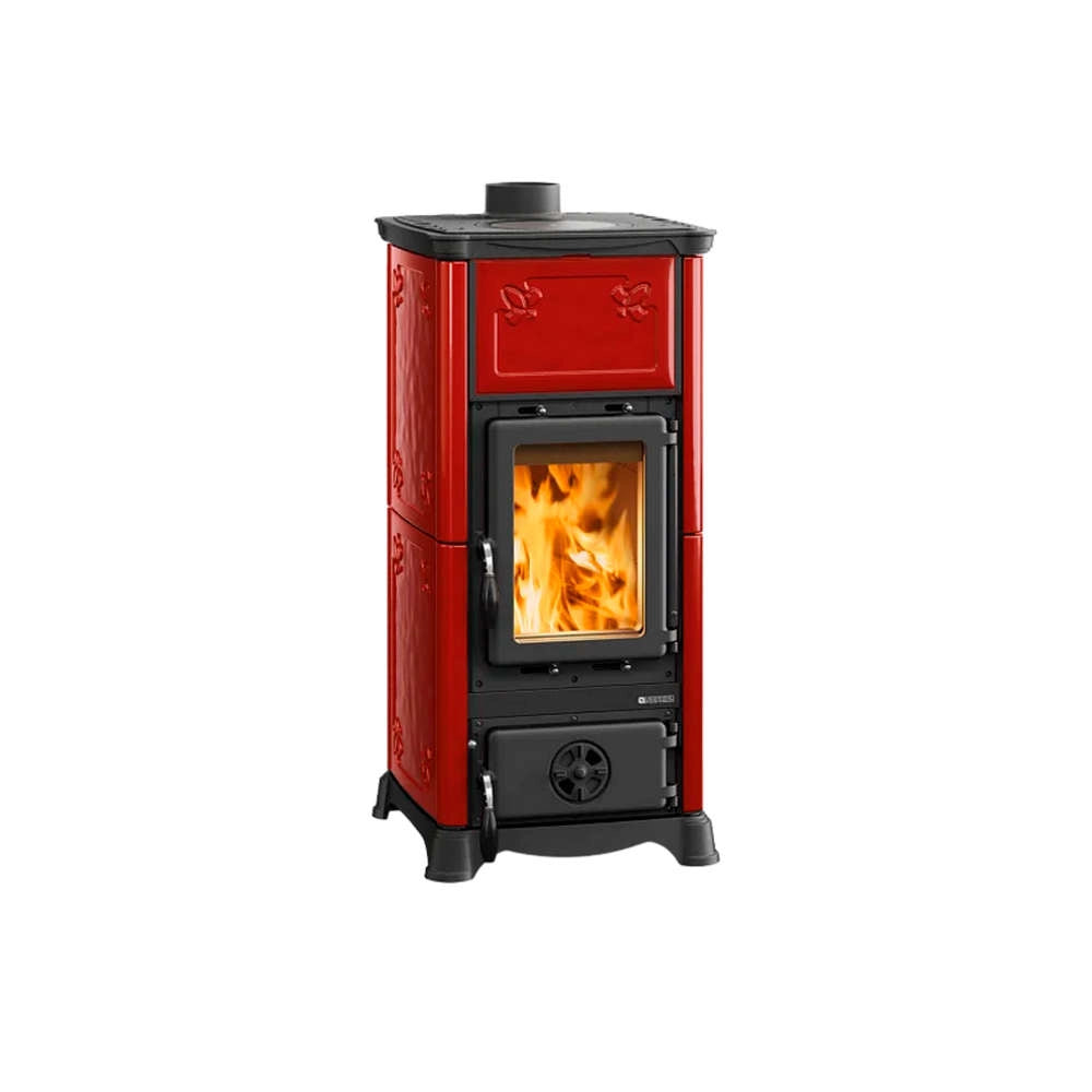 Stufa a Legna Nordica Emiliana Bordeaux 6,5 kW 186 m3