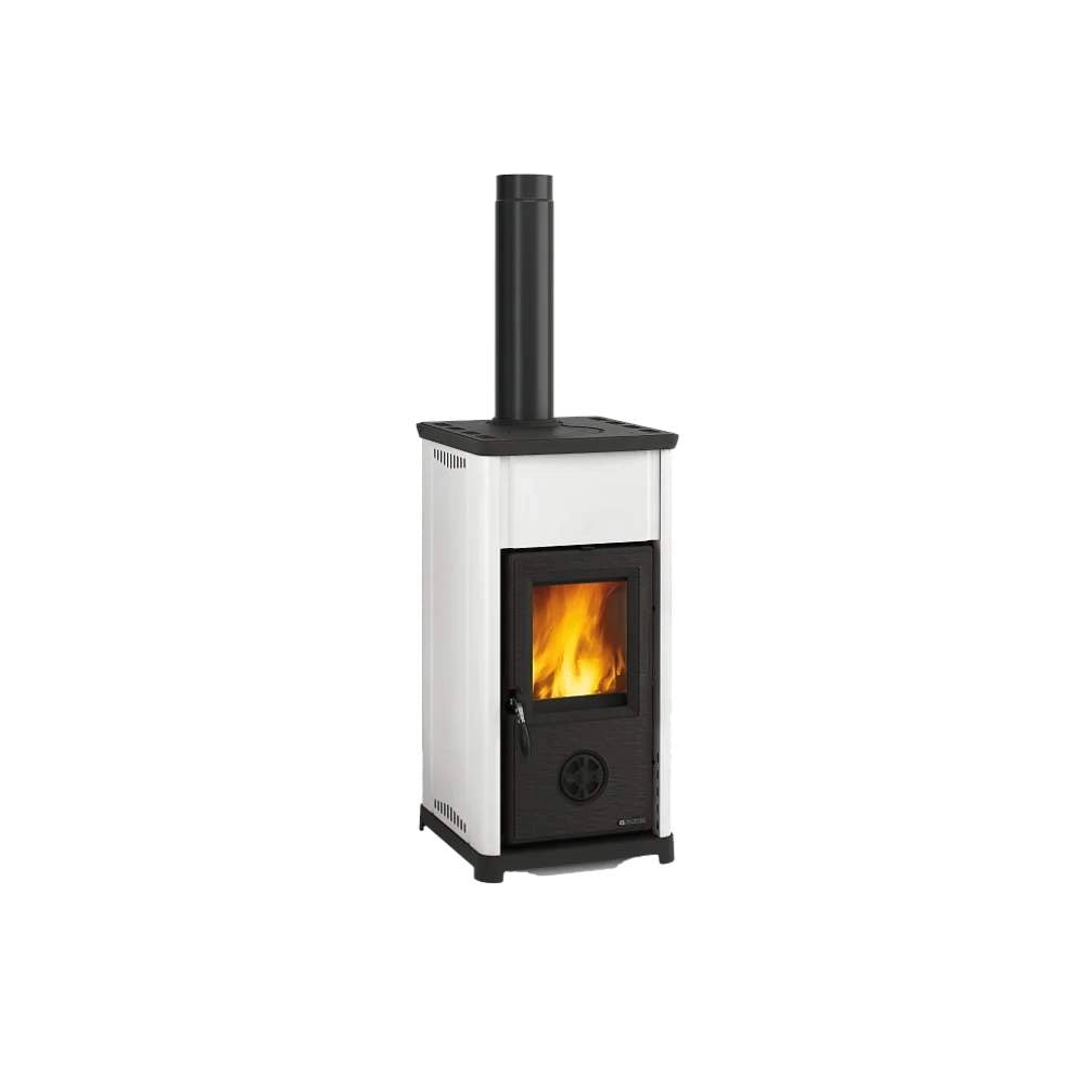 Stufa a Legna Tea 5.0 Rivestimento Porcellanato Nordica Colore: Bianco Stufa a Legna Tea 5.0 Rivestimento Porcellanato Nordica Colore: Bianco