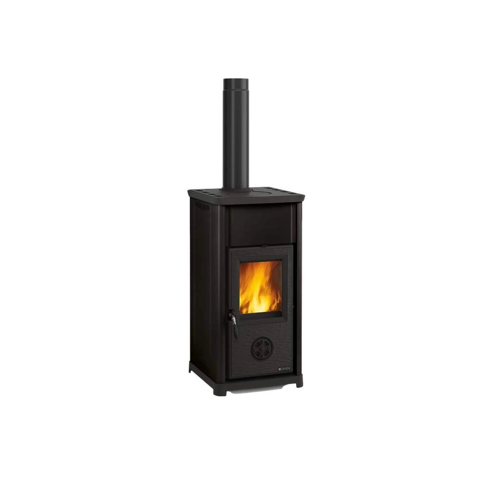 Stufa a Legna Tea 5.0 Rivestimento Porcellanato Nordica Colore: Nero