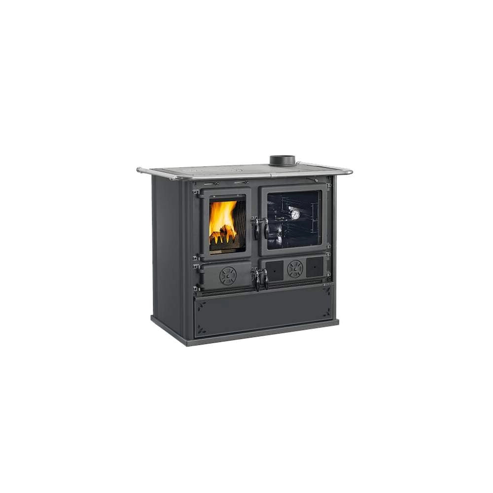 Stufa a Legna VST Rosa 5.0 Steel Acciaio Nordica Colore: Nero