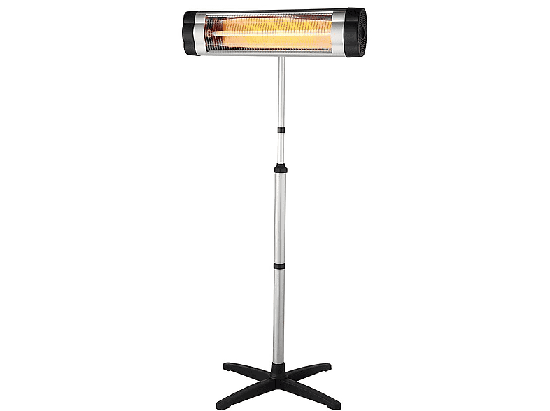 Stufa MELCHIONI FAMILY LAVIK, Potenza 2000 W, 2 livelli di calore, Elementi riscaldanti in ceramica, Argento / Metallo