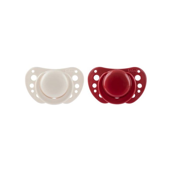 Succhietto (6-16m) silicone 2 pz PHYSIOFORMA AIR Bianco e Rosso 00075033330000