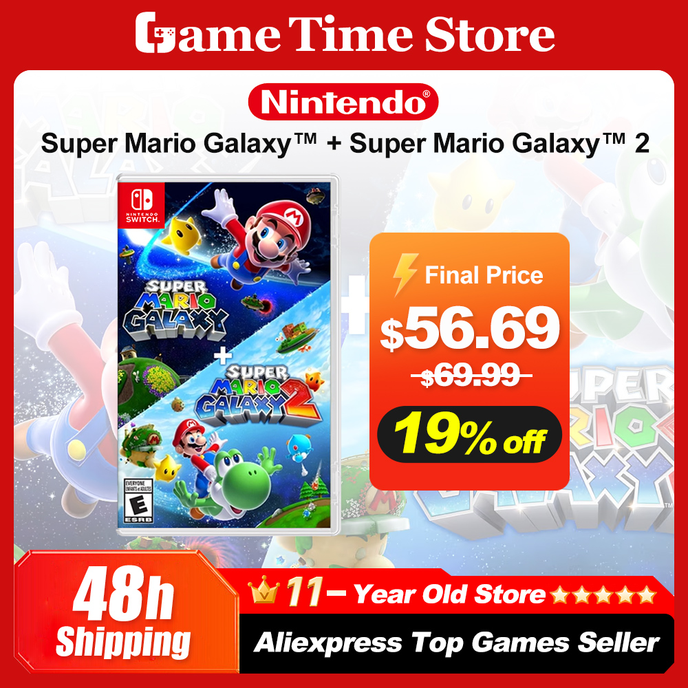 Super Mario Galaxy + Super Mario Galaxy2 Offerte di giochi per Nintendo Switch Scheda di gioco fisica originale al 100% per console Nintendo Switch