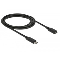 SuperSpeed USB cavo USB 2 m USB 3.2 Gen 1 (3.1 Gen 1) USB C Nero, Cavo di prolunga