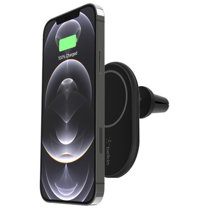 Supporto auto Magsafe BELKIN BoostCharge, caricatore magnetico da 10W, cavo e caricabatteria inclusi