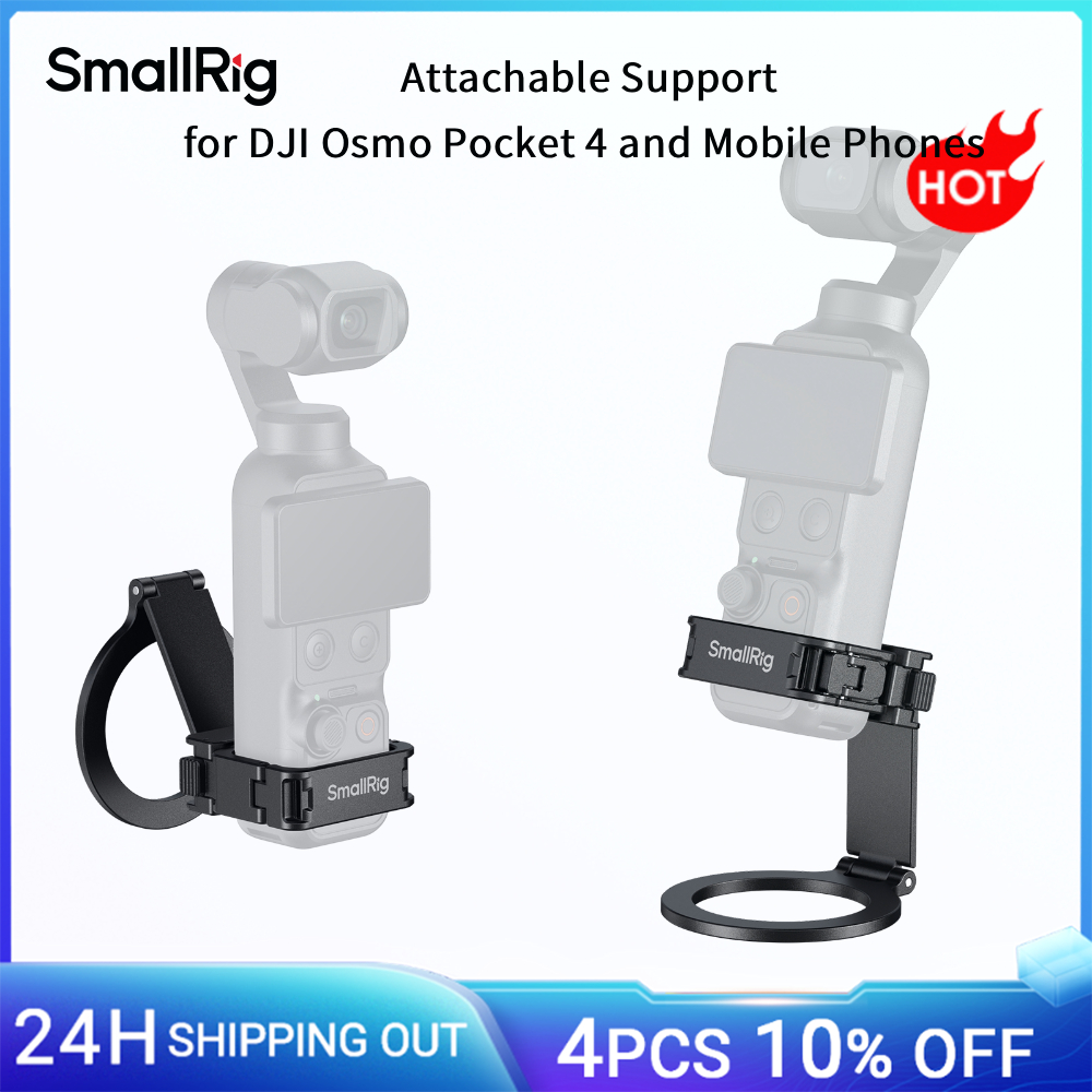 Supporto Compatibile SmallRig per DJI Osmo Pocket 4 / 3 e Telefoni Cellulari, Supporto Magnetico con Anello Magnetico Regolabile 6004
