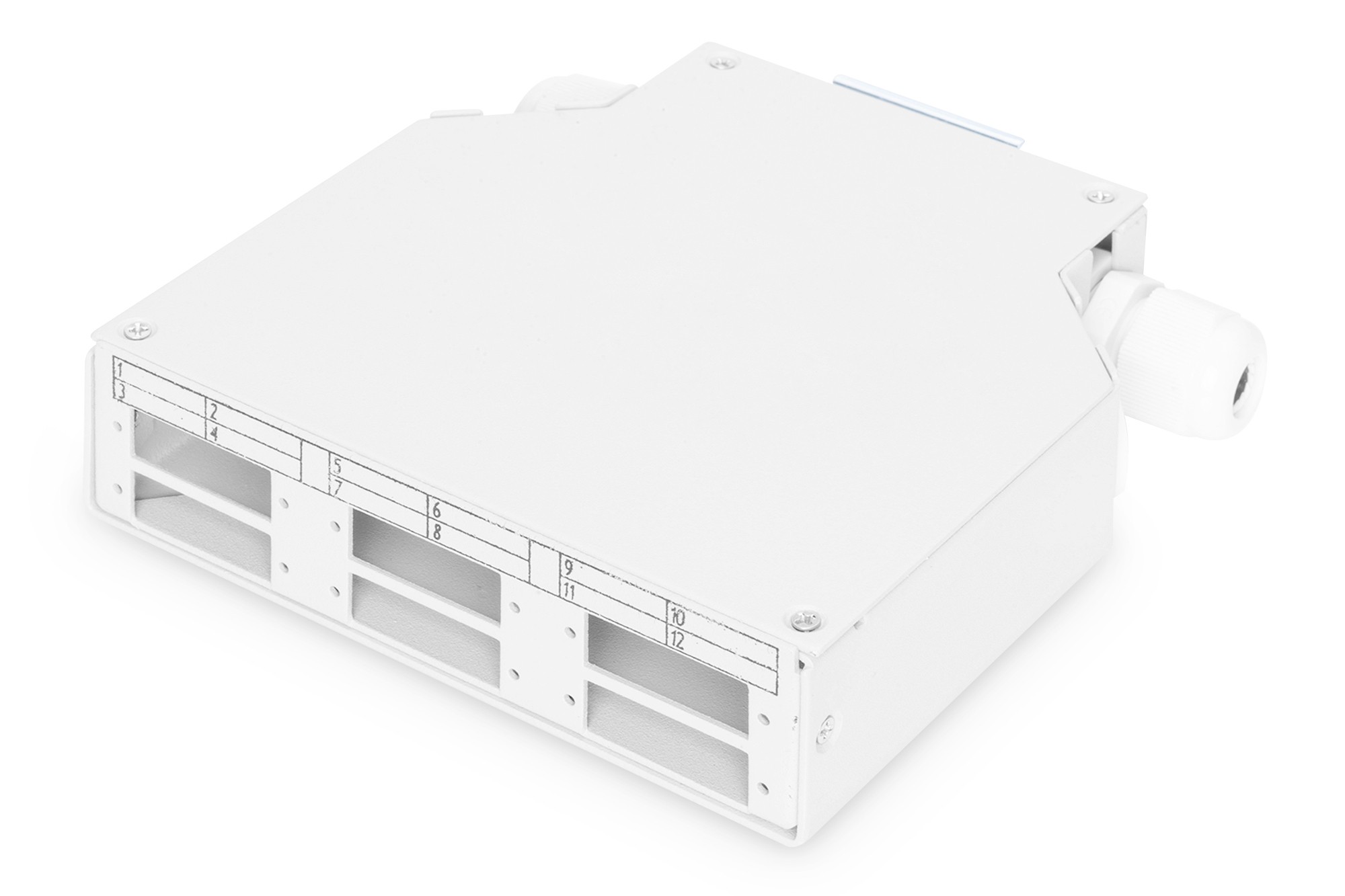 Supporto Distribuzione Rail Din Per 6 Connettori Sc Duplex Digitus Supporto Distribuzione Rail Din Per 6 Connettori Sc Duplex Digitus