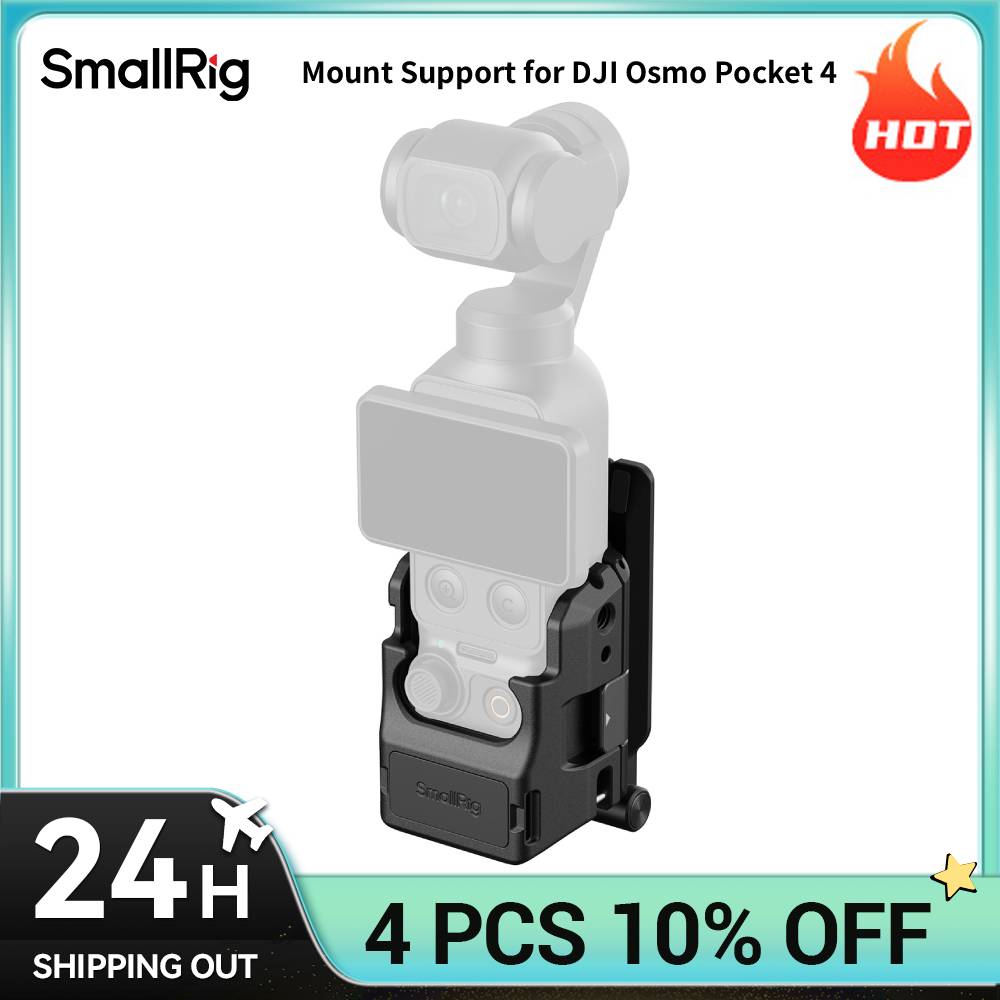 Supporto Magnetico SmallRig Pocket 4 per DJI Osmo Pocket 4, 270° ° Adattatore Magnetico Espandibile Regolabile, con Fori da 1/4"-20 6003