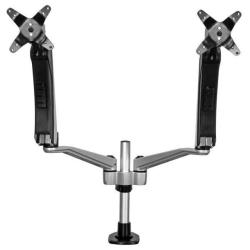 Supporto monitor TV scrivania ( 20 Kg ) VESA 100 x 100 Doppio Monitor con Bracci Articolati Silver e Black ARMDUAL30
