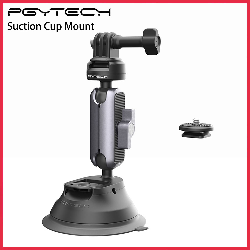 Supporto per auto con ventosa PGYTECH CapLock 360 ° Rotazione per DJI OSMO Action POCKET 3 Gopro12 10 9 con adattatore standard 1/4