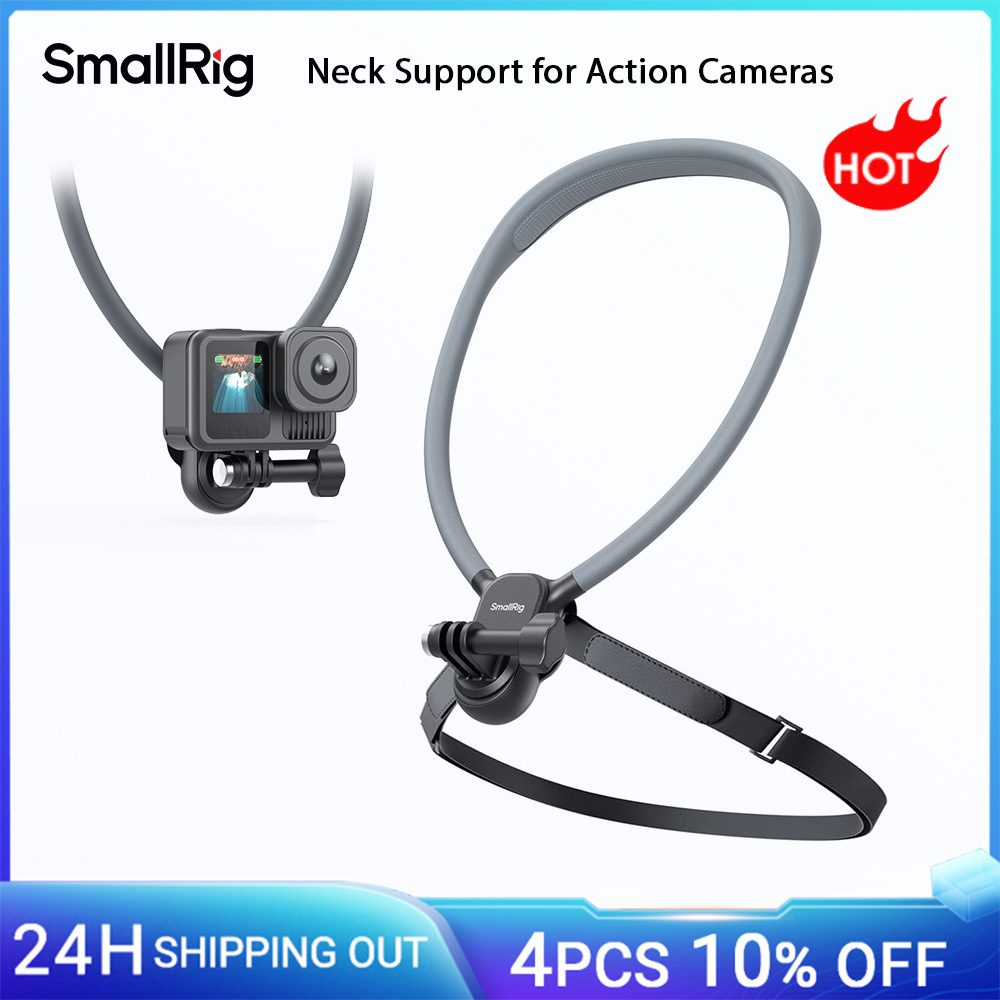 Supporto per il collo SmallRig per action cam per GoPro per Insta360 per DJI OSMO Action universale con supporto per il collo, cinturino -5596
