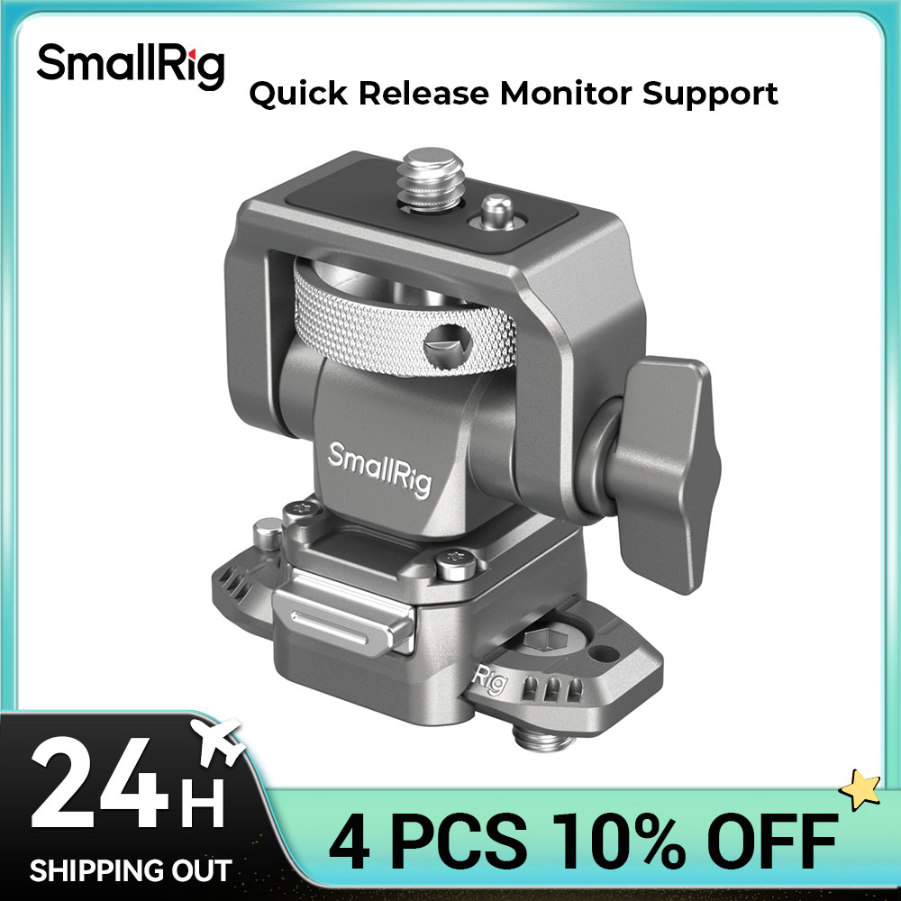 Supporto per monitor a sgancio rapido SmallRig HawkLock H21 con supporto per monitor con morsetto NATO con binario NATO a sgancio rapido, carico 2,5 kg 4487