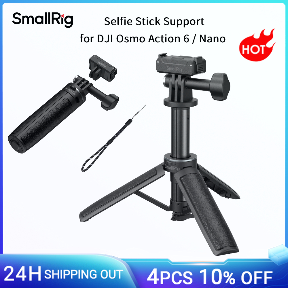 Supporto per selfie stick SmallRig per DJI Osmo Action 6 / Nano, con adattatore a sgancio rapido e treppiede 2-in-1 per riprese -6149 Supporto per selfie stick SmallRig per DJI Osmo Action 6 / Nano, con adattatore a sgancio rapido e treppiede 2-in-1 per riprese -6149