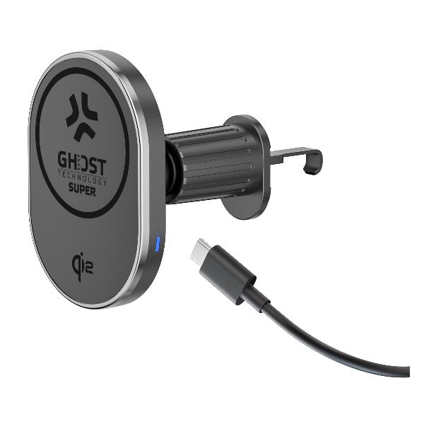 SUPPORTO PER TELEFONO CELLY Supporto per auto con tecnologia di ricarica Qi2 da 15 W, Nero