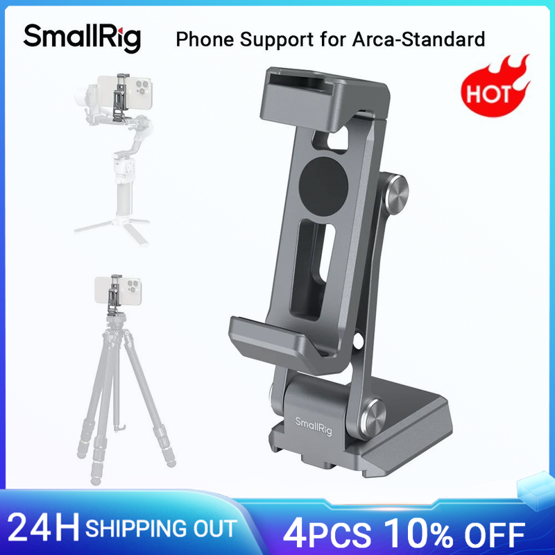 Supporto per telefono SmallRig per Arca-Standard, per mini stabilizzatori DJI RS 4 Mini / RS 3 e treppiede tipo Arca, con pattino freddo -5338