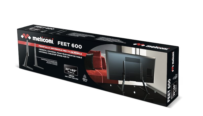 SUPPORTO TV MELICONI FEET 600 da 32 " a 65 ", portata max 35 kg, VESA 60x40