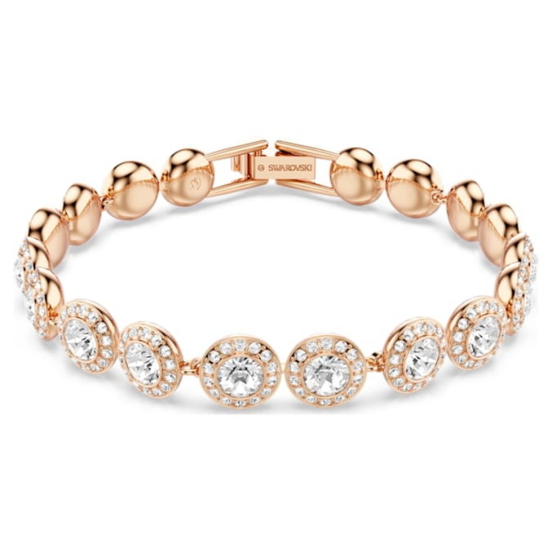 Swarovski 5240513 bracciale swarovski rigido / soft - bracciale cry/ros m nuovo in scatola originale