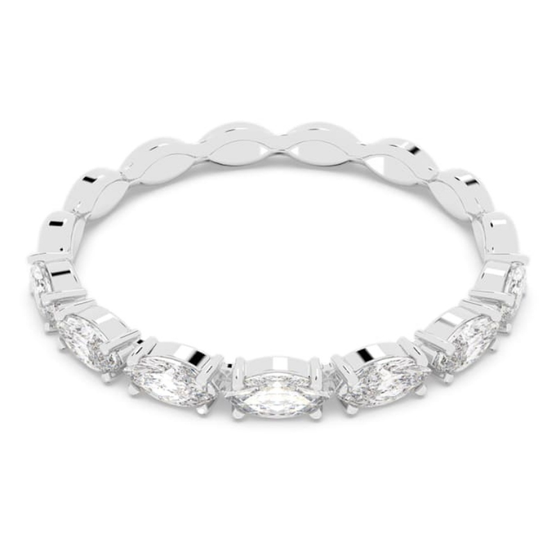 Swarovski 5366584 anello swarovski - anello marquise czwh/rhs 60 nuovo in scatola originale