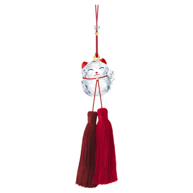 Swarovski 5428642 swarovski fashion piece - asian symbols ornament lucky cat nuovo in scatola originale