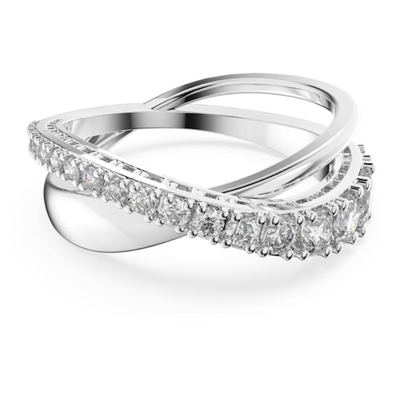 Swarovski 5572718 anello swarovski - anello rows czwh/rhs 58 nuovo in scatola originale