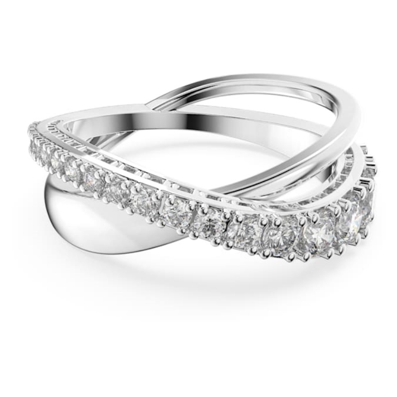 Swarovski 5572724 anello swarovski - anello rows czwh/rhs 52 nuovo in scatola originale
