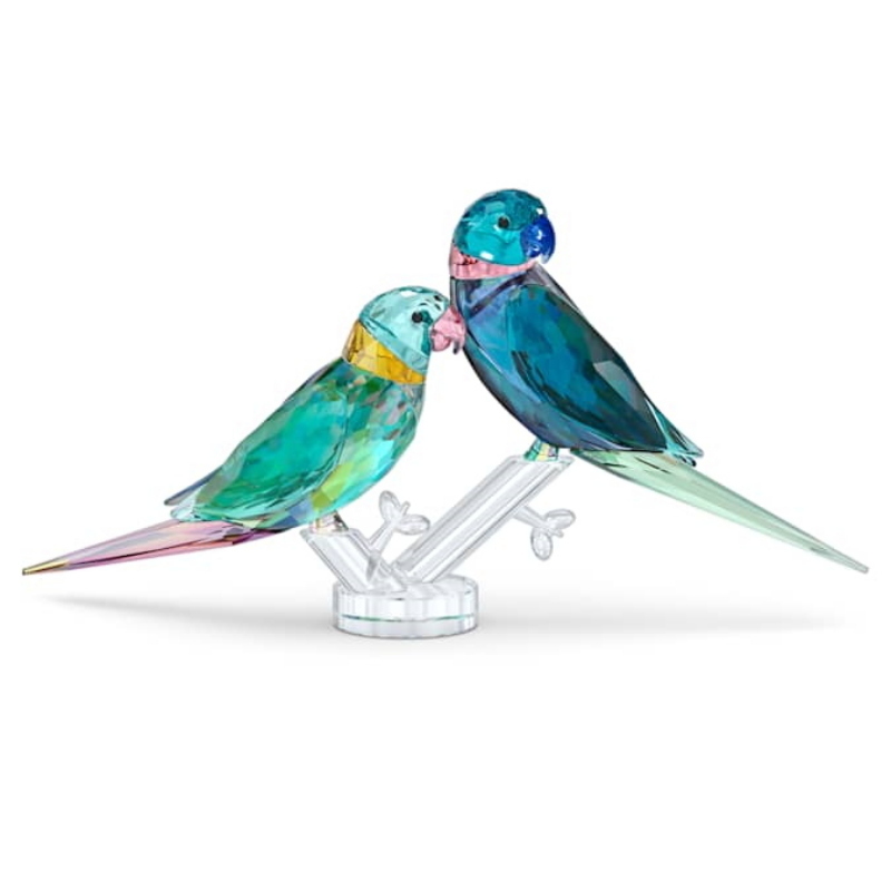 Swarovski 5577124 swarovski fashion piece - jungle beats parakeet couple nuovo in scatola originale