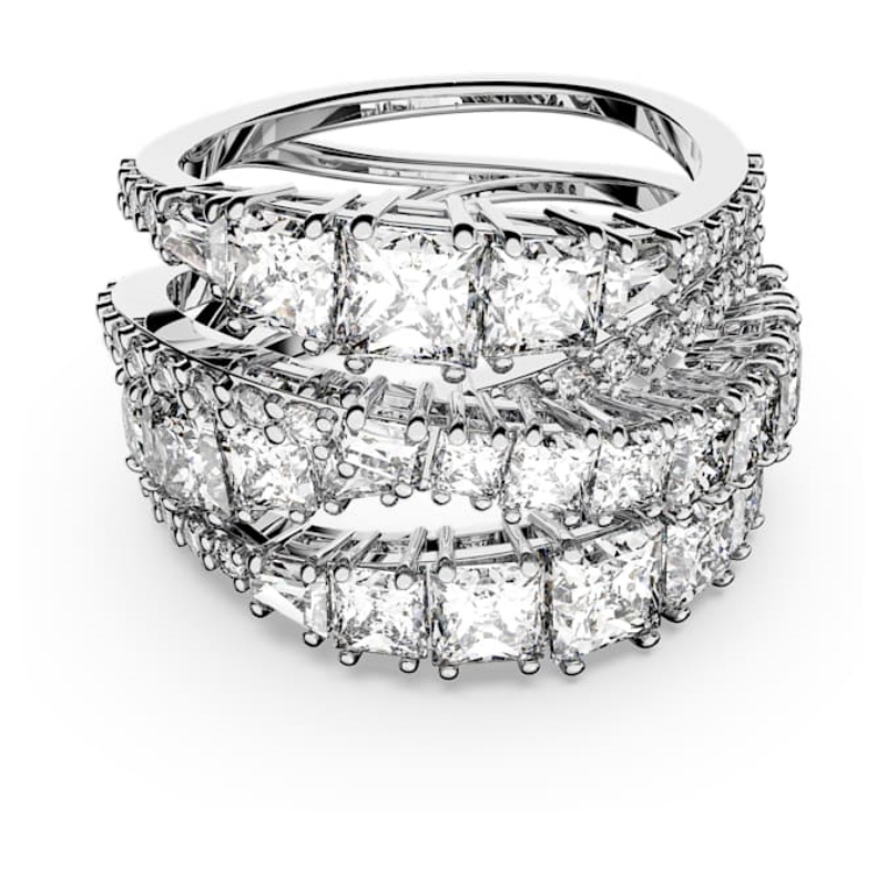 Swarovski 5580952 anello swarovski - anello wrap czwh/rhs full pave 55 nuovo in scatola originale