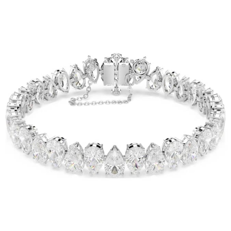 Swarovski 5598350 bracciale swarovski rigido / soft - bracciale pear white/rhs nuovo in scatola originale