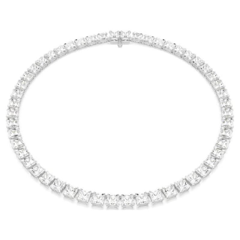 Swarovski 5599153 collana / set swarovski - all ard s sqr white/rhs nuovo in scatola originale