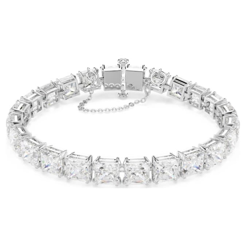Swarovski 5599202 bracciale swarovski rigido / soft - bracciale s sqr white/rhs nuovo in scatola originale