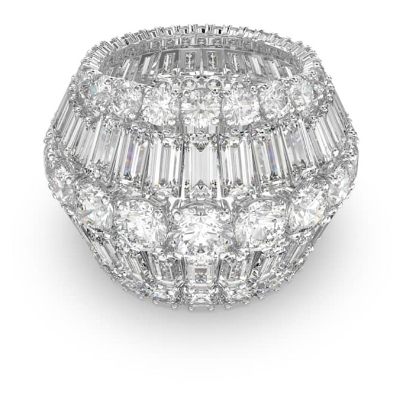 Swarovski 5610392 anello swarovski - anello l rows white/rhs 58 nuovo in scatola originale
