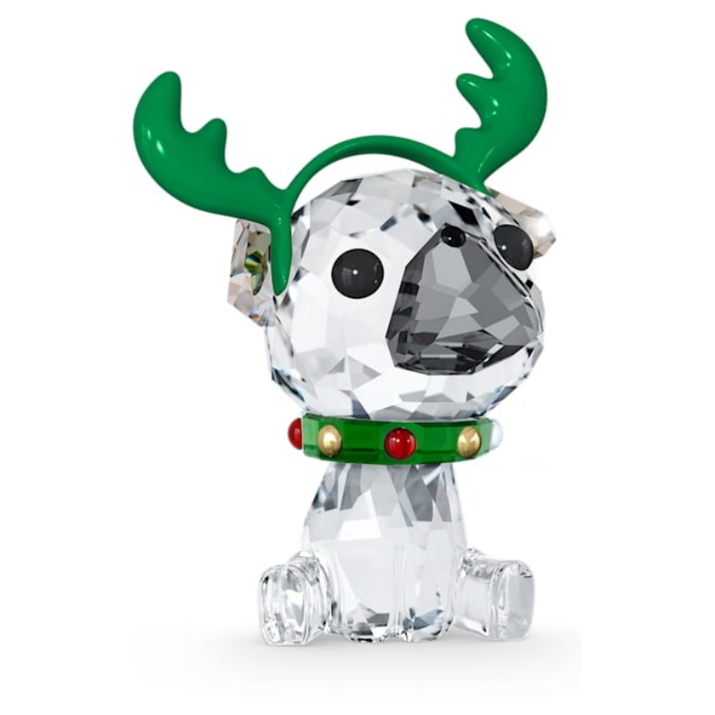 Swarovski 5625661 swarovski fashion piece - holiday cheers pug nuovo in scatola originale
