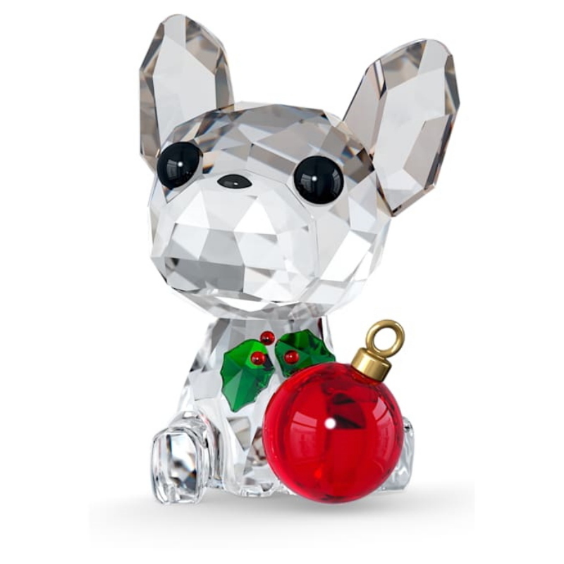 Swarovski 5625662 swarovski fashion piece - holiday cheers french bulldog nuovo in scatola originale