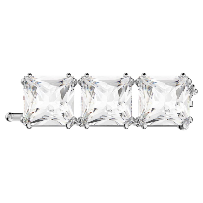 Swarovski 5635634 extender millenia, taglio squadrato, marrone, finitura oro 18k di swarovski originale