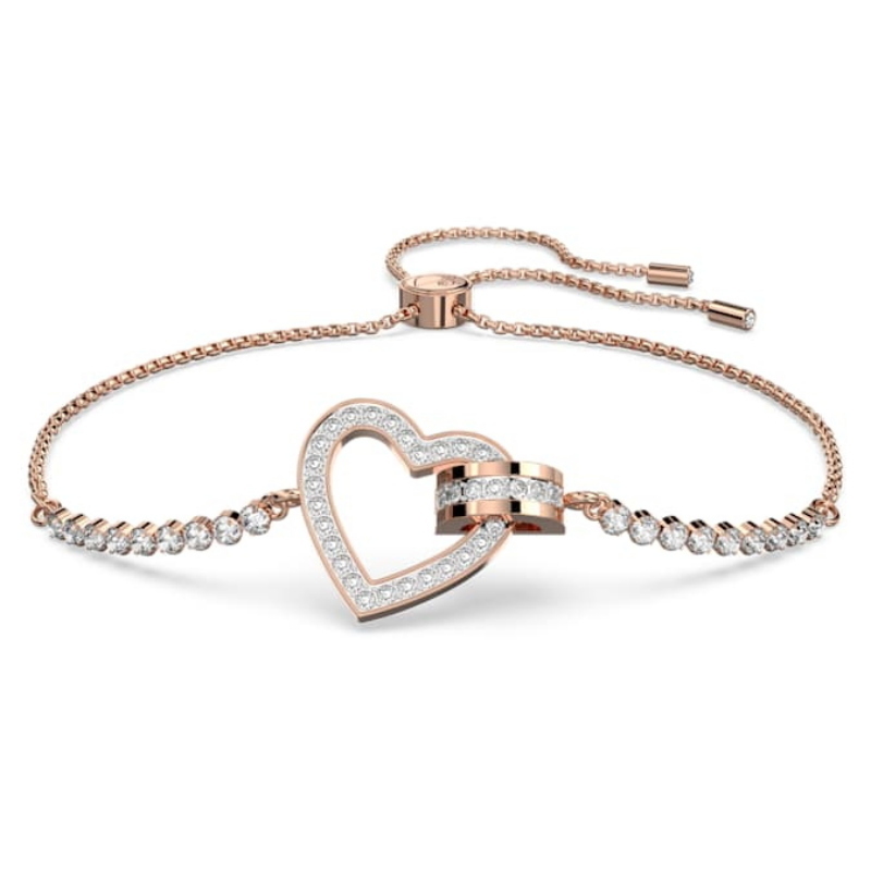Swarovski 5636443 bracciale swarovski rigido / soft - bracciale cry/ros m nuovo in scatola originale