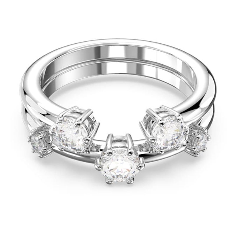 Swarovski 5640962 anello swarovski - anello white/rhs 58 nuovo in scatola originale