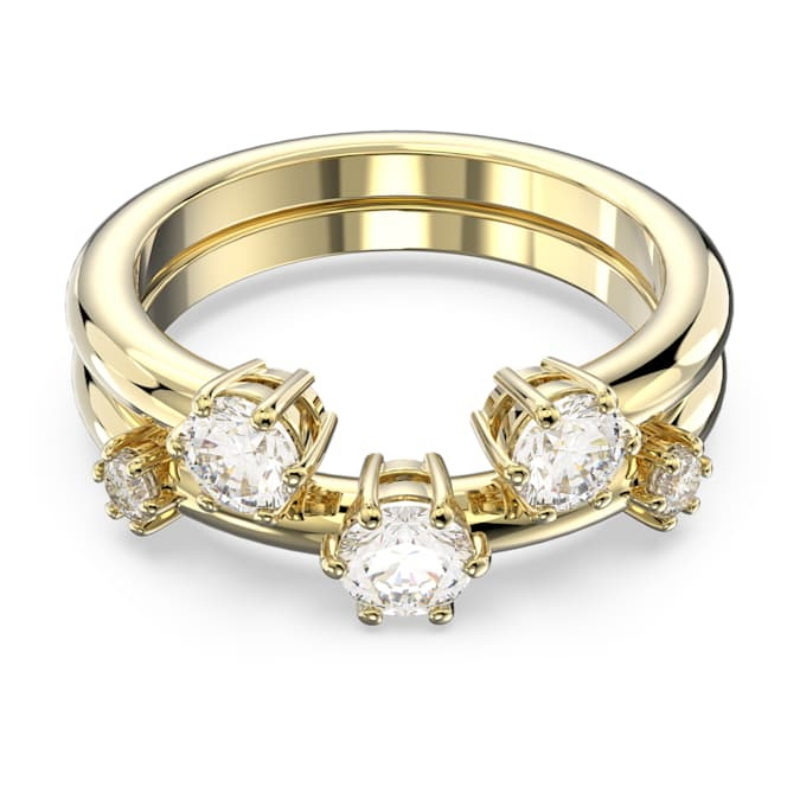 Swarovski 5640964 anello swarovski - ring db white/gos 58 nuovo in scatola originale
