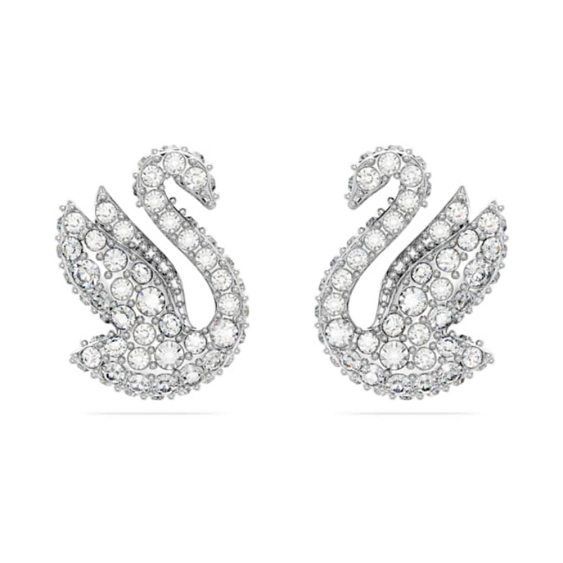 Swarovski 5647873 swarovski fashion piece - swan orecchino a buco xxs cry/rhs nuovo in scatola originale