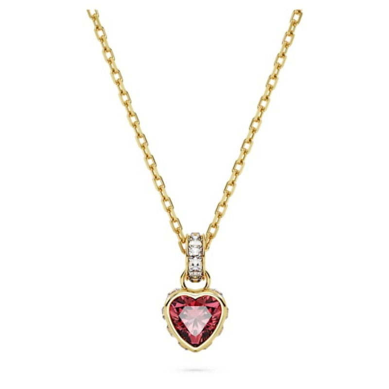Swarovski 5648750 collana / set swarovski - pend hrt red/gos nuovo in scatola originale