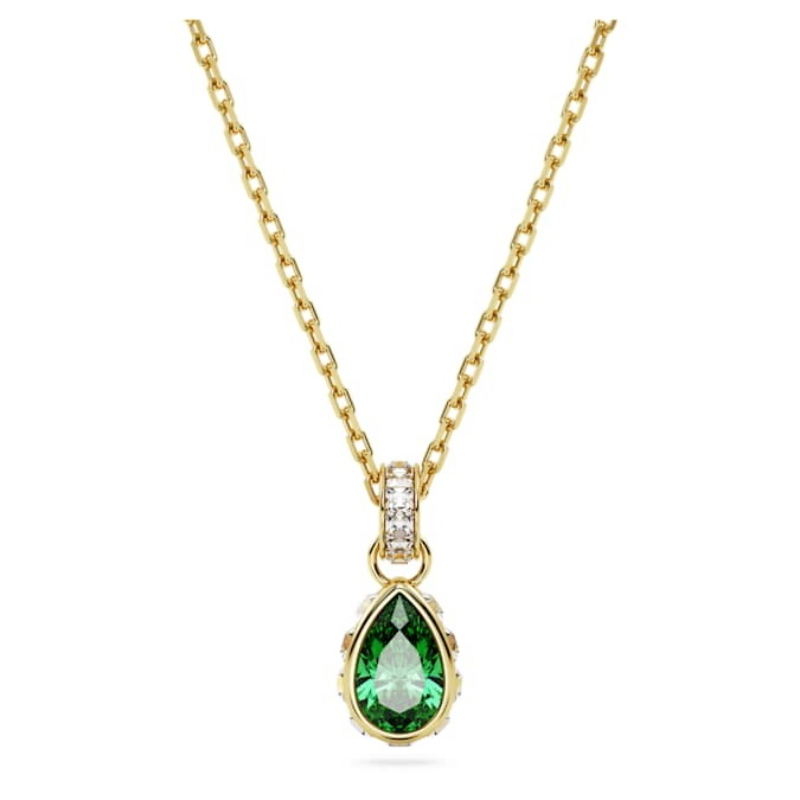 Swarovski 5648751 collana / set swarovski - pend pear gre/gos nuovo in scatola originale