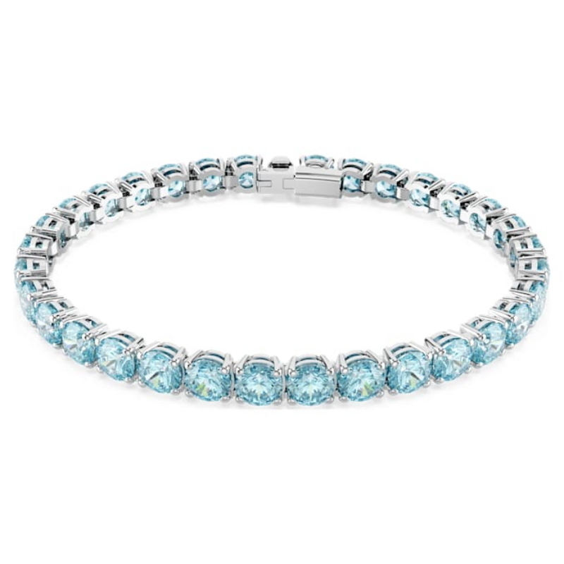 Swarovski 5648928 bracciale swarovski rigido / soft - bracciale m aqua/rhs m nuovo in scatola originale