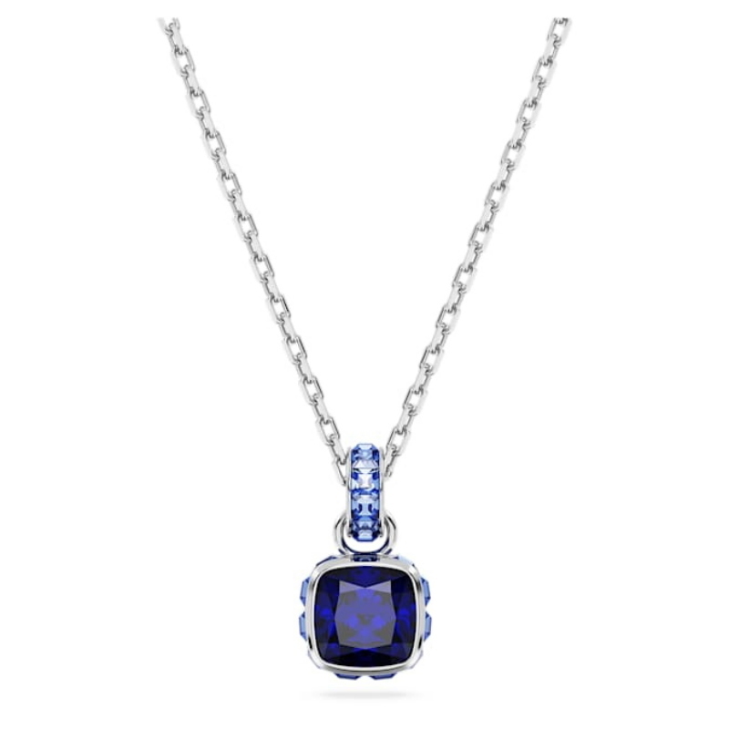 Swarovski 5651790 collana / set swarovski - pend sep pendente blu/rhs nuovo in scatola originale