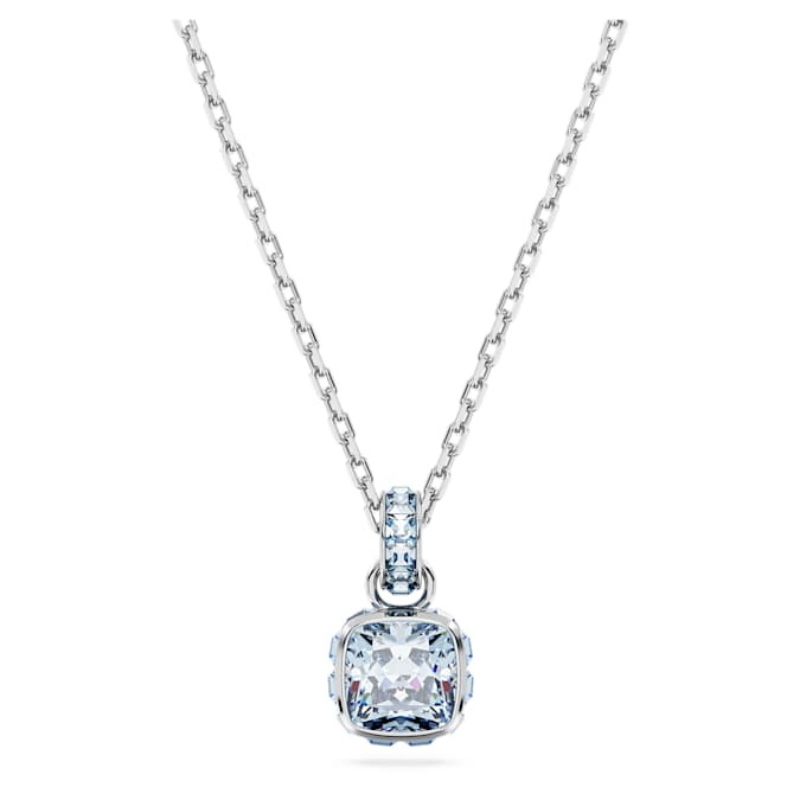 Swarovski 5651794 collana / set swarovski - pend mar pendente blu/rhs nuovo in scatola originale