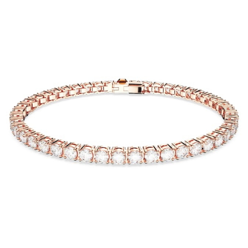 Swarovski 5657661 bracciale swarovski rigido / soft - bracciale s white/ros l nuovo in scatola originale