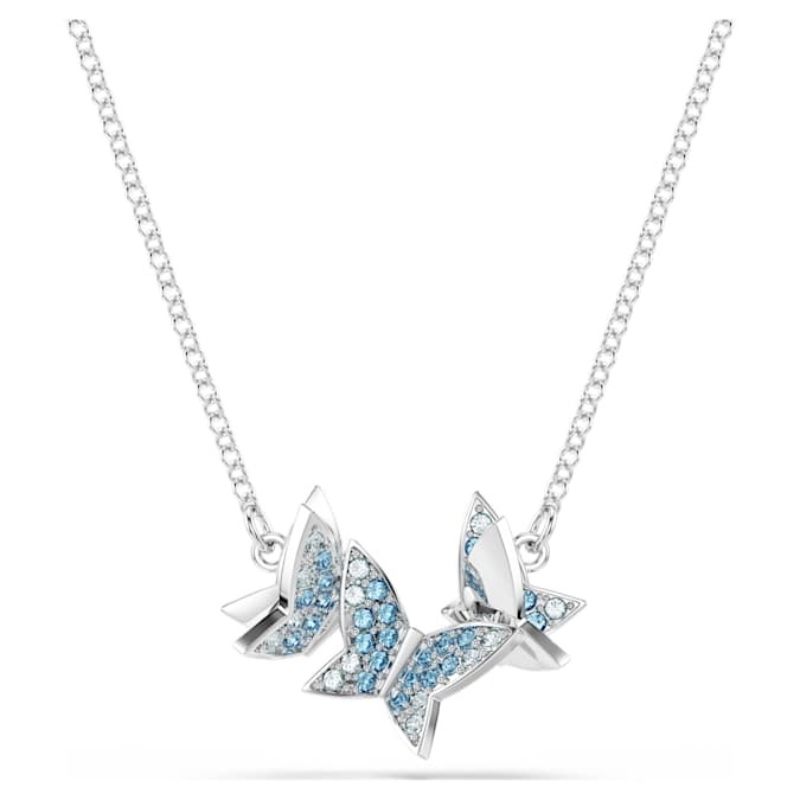 Swarovski 5662181 collana / set swarovski - collana s blu/rhs nuovo in scatola originale