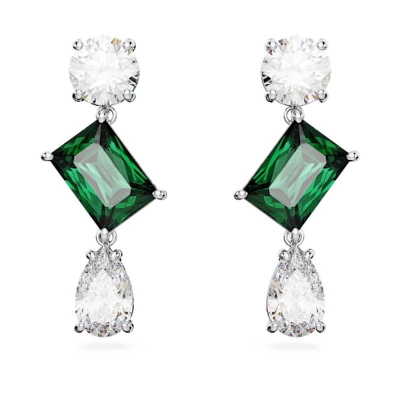 Swarovski 5665878 swarovski fashion piece - mesmera orecchino a buco sd trio white/r nuovo in scatola originale