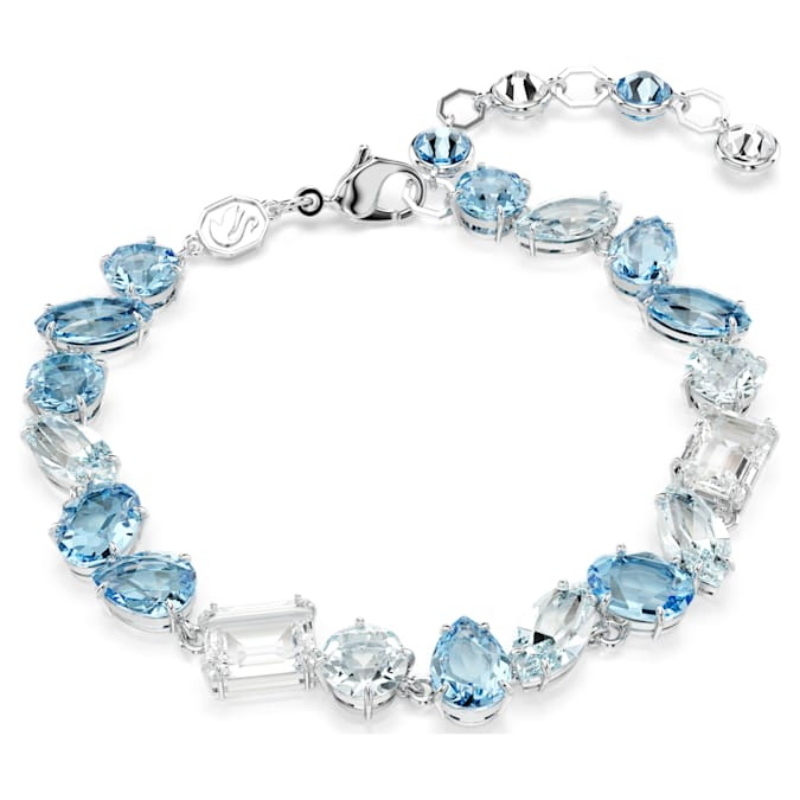 Swarovski 5666018 bracciale swarovski rigido / soft - bracciale blu/rhs m nuovo in scatola originale