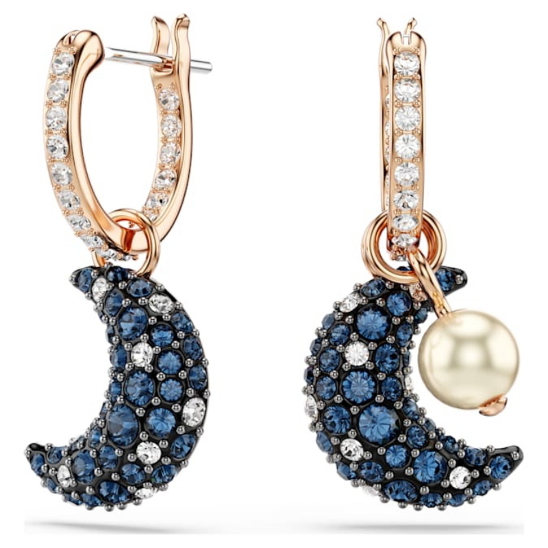Swarovski 5671569 swarovski fashion piece - sublima orecchino a buco mul/ros nuovo in scatola originale