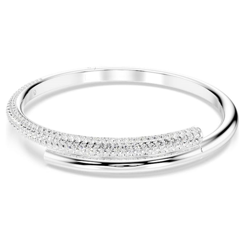 Swarovski 5674981 bracciale swarovski rigido / soft - bracciale rigido cre/rhs l nuovo in scatola originale